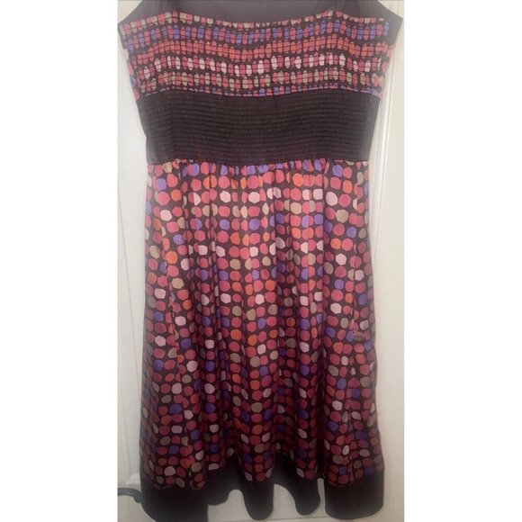 THE LIMITED Colorful Polka Dot Spaghetti Strap Knee Length Dress Sz 10 Pockets - Picture 6 of 10